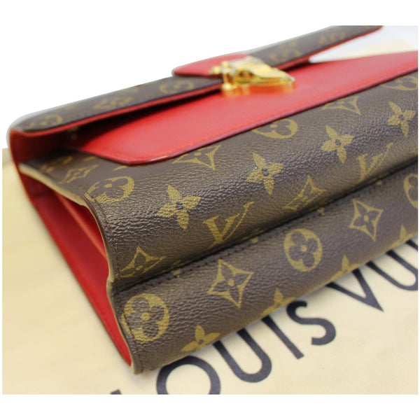 LOUIS VUITTON Victoire Monogram Canvas Shoulder Bag Brown/Cerise-US