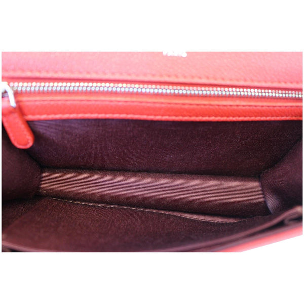 Christian Dior Diorama Small Flap Red Grained Leather interior 