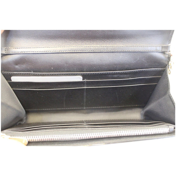 CHRISTIAN DIOR Lady Dior Croisiere Cannage Lambskin Chain Wallet Black-US