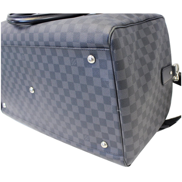 LOUIS VUITTON Roadster Damier Graphite Travel Bag Black