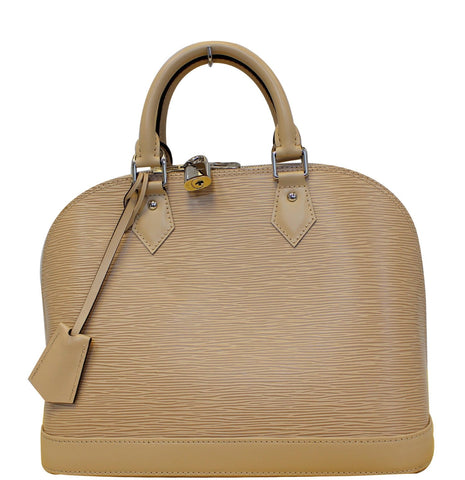 Louis Vuitton Alma Epi Leather Satchel Bag Beige - 25% OFF