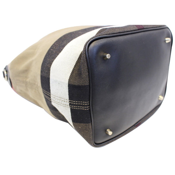 BURBERRY Ashby Medium Check Canvas Hobo Bag-US