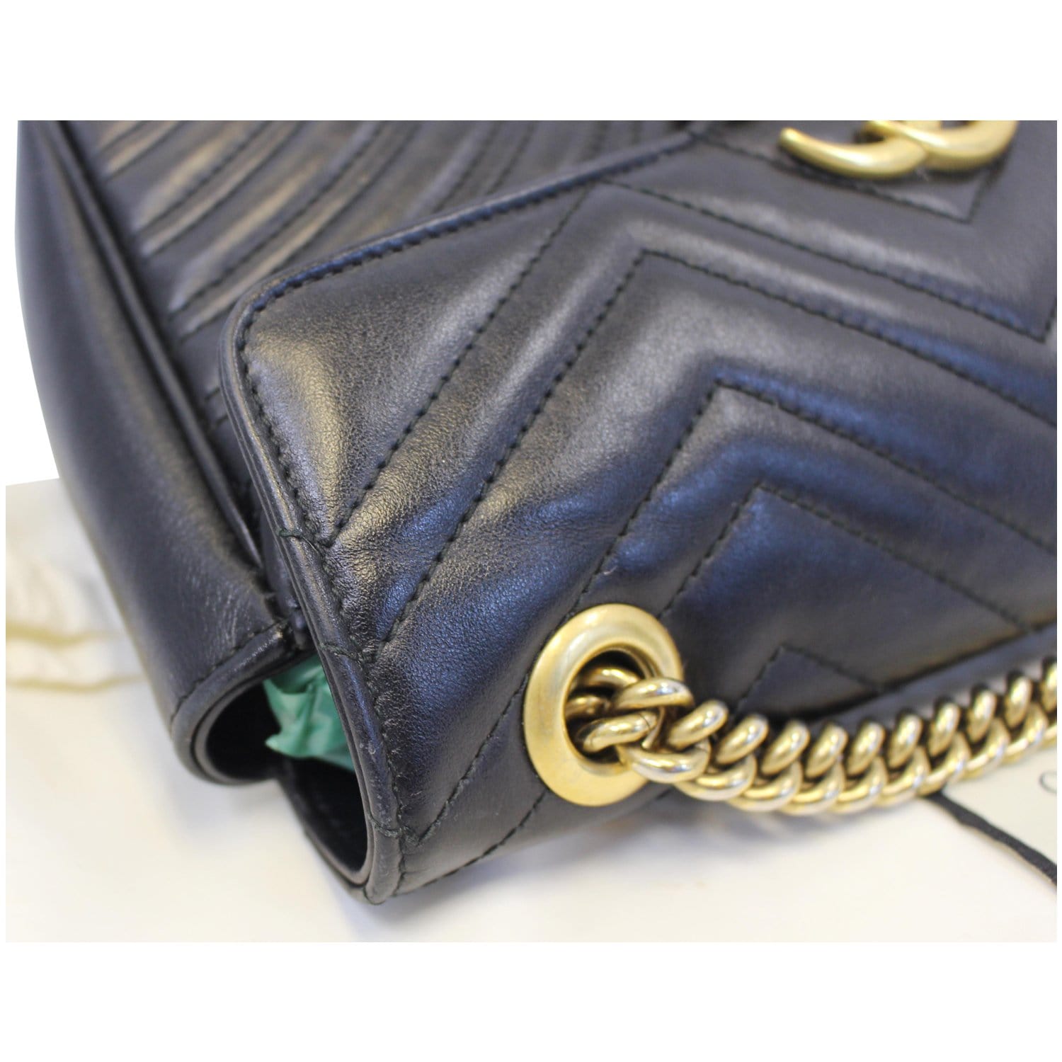 Gucci marmont matelasse leather white ecru crossbody small mini ref.787638  - Joli Closet
