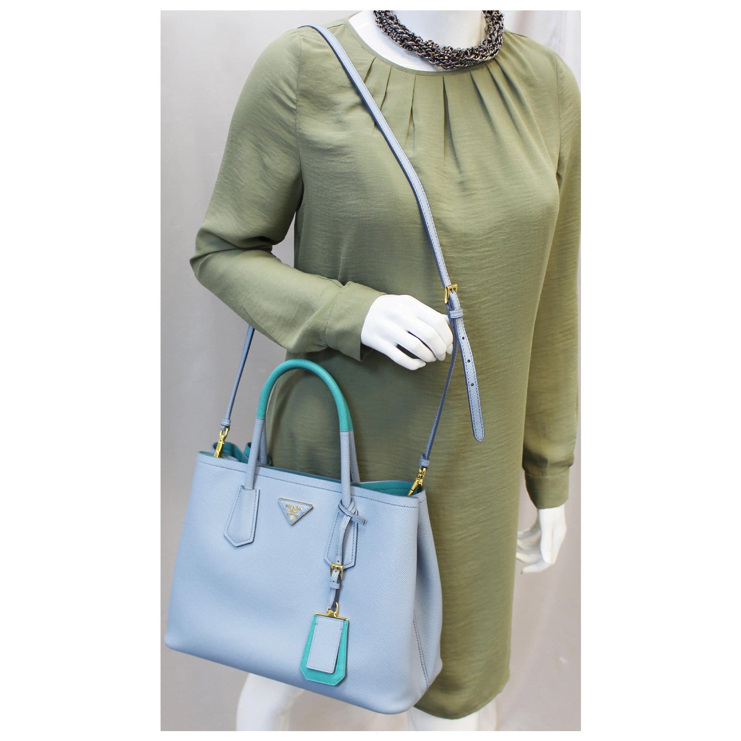 Prada Light blue Saffiano handbag
