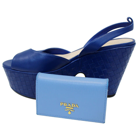 Prada Saffiano Wallet in Leather - with shoe