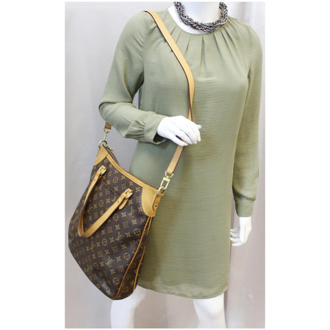 LOUIS VUITTON Odeon GM Monogram Canvas Shoulder Bag Brown