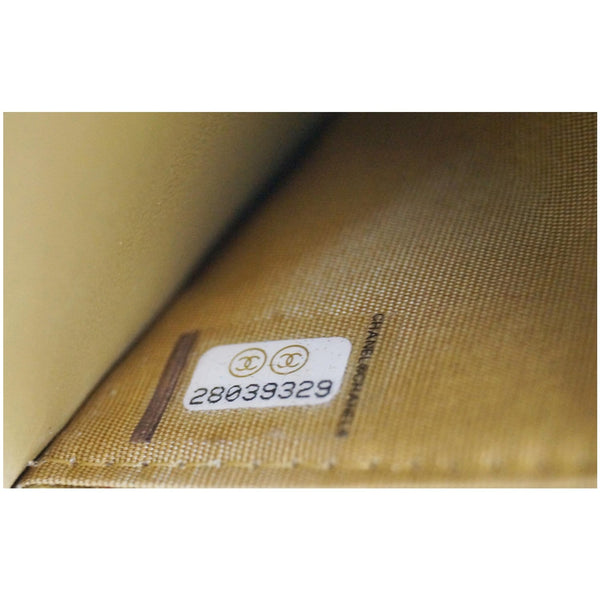 CHANEL Wallet on Chain WOC Metallic Leather Crossbody Bag Gold