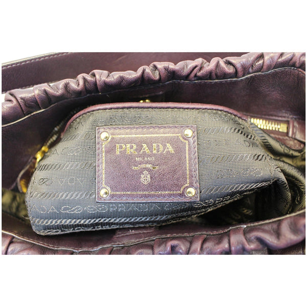 PRADA Gaufre Nappa Leather Hobo Bag Brown-US