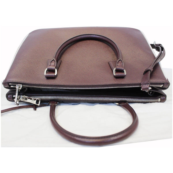  Prada Large Saffiano Leather Tote Shoulder Bag - Laiddown View 