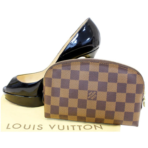 LOUIS VUITTON Damier Ebene Pochette Cosmetic Pouch-US