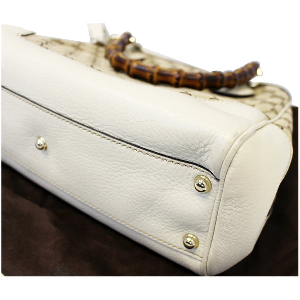 Gucci Shoulder Handbag Bamboo Diana GG Canvas - white
