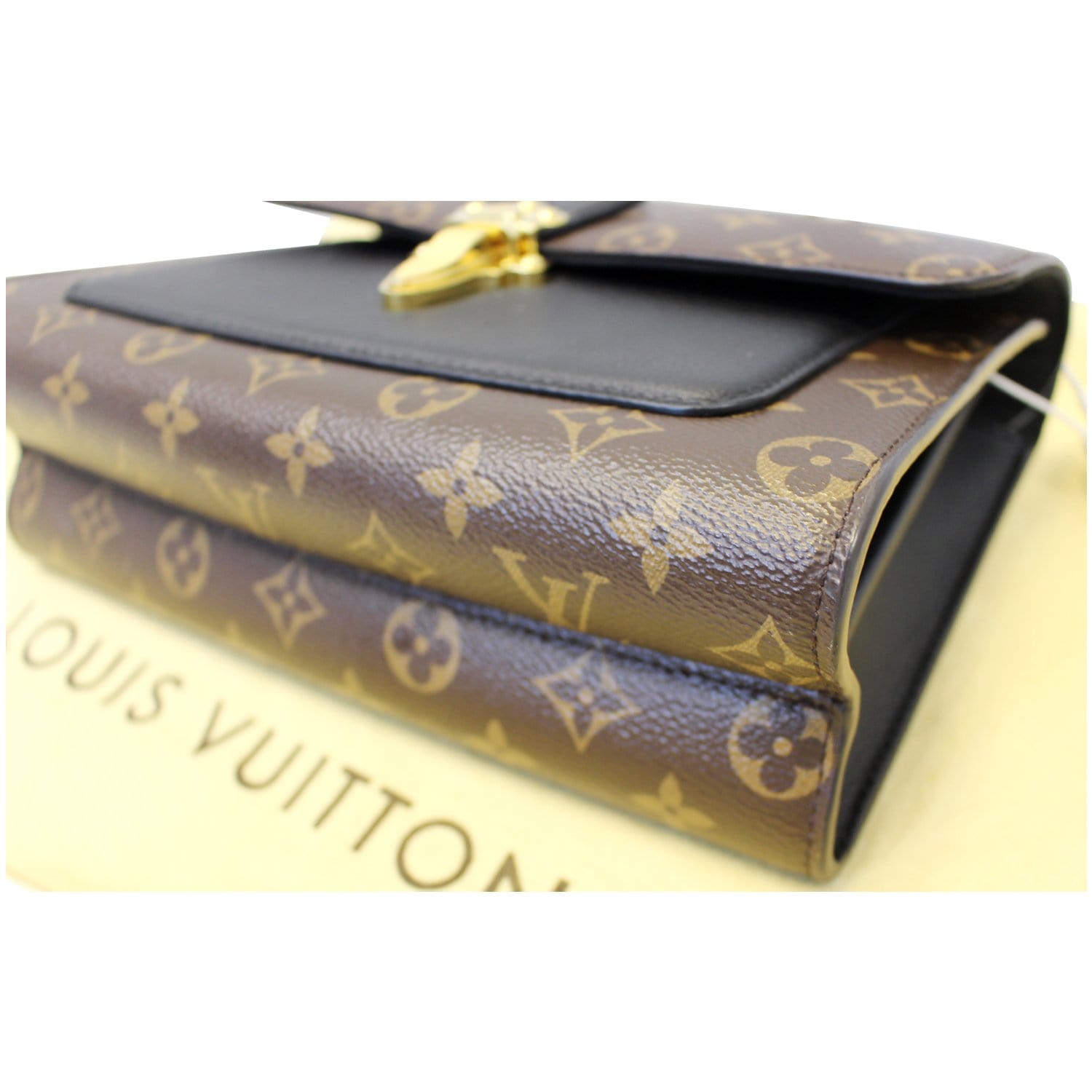 Louis Vuitton Black Taurillon Monogram Canvas Victoire Chain Bag