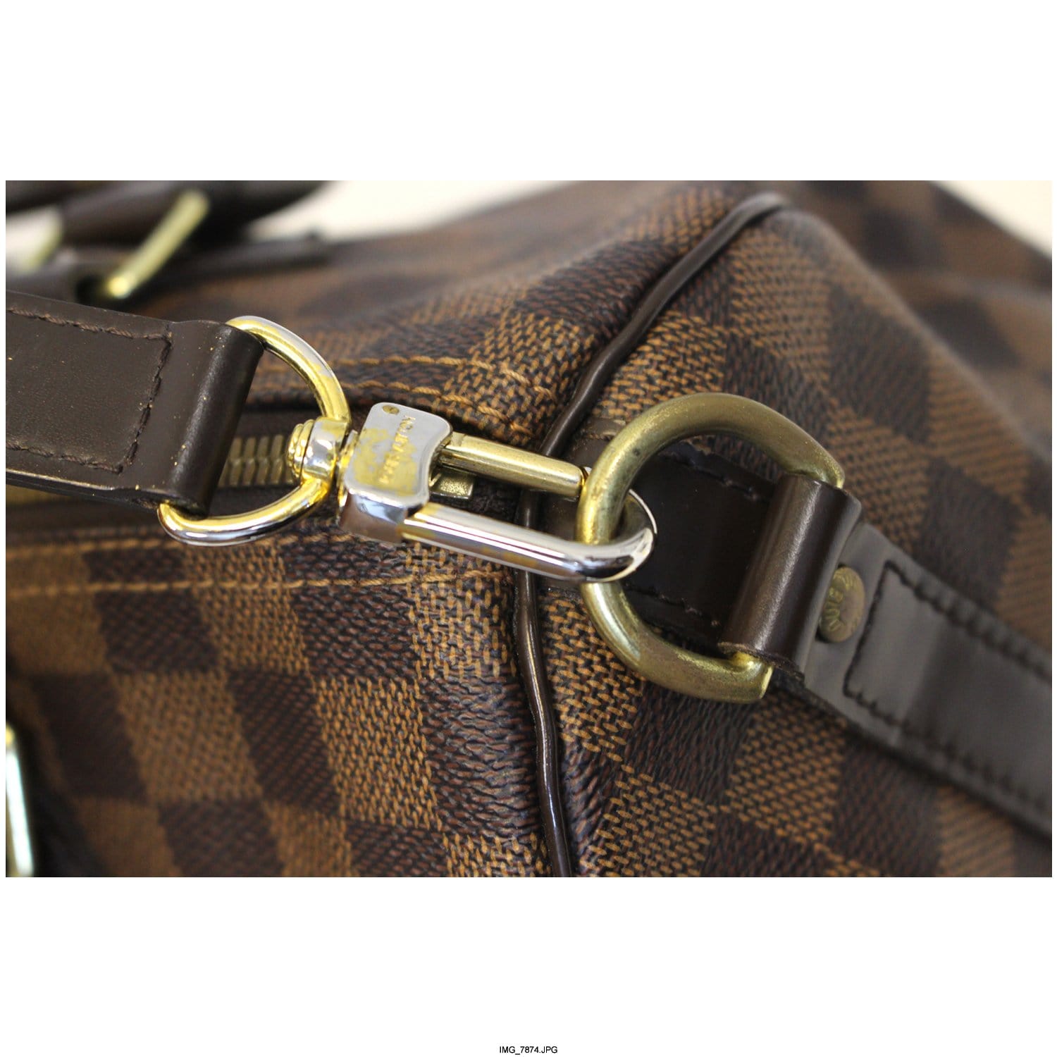 Louis Vuitton Speedy Bandouliere Damier Ebene 30 Brown in Canvas