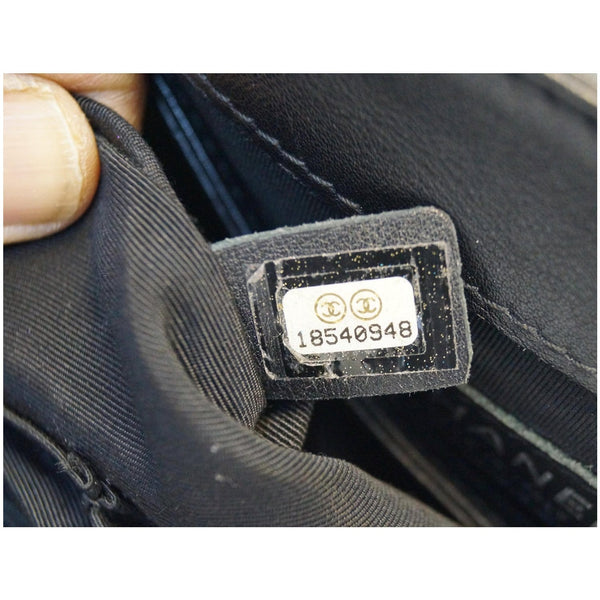 Chanel Boy Flap Bag Enchained Medium Calfskin Leather interior