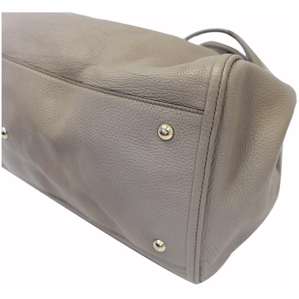 GUCCI Soho Leather Large Tote Shoulder Bag Taupe