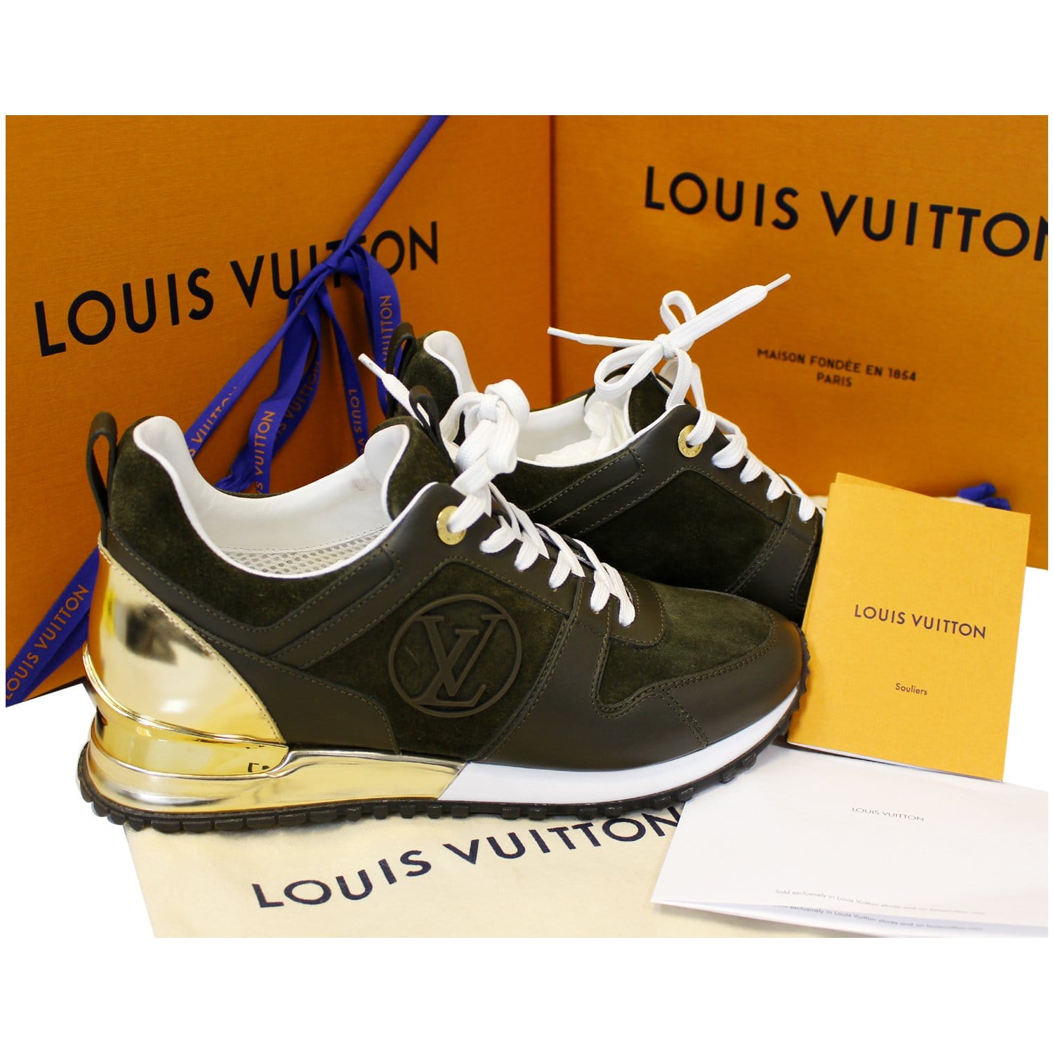 Run away leather trainers Louis Vuitton Black size 37 EU in Leather -  32536094