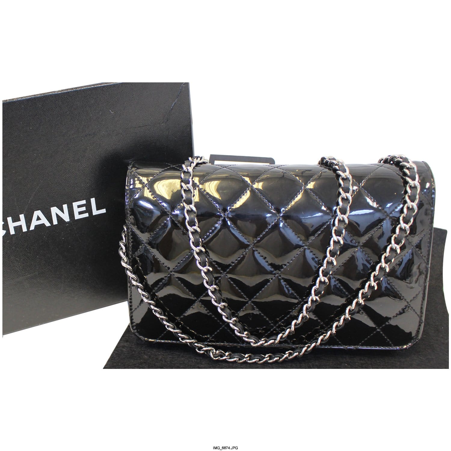 ❤️ Loved Chanel Black Patent Shoulder Bag - Tag Included From Neiman Marcus