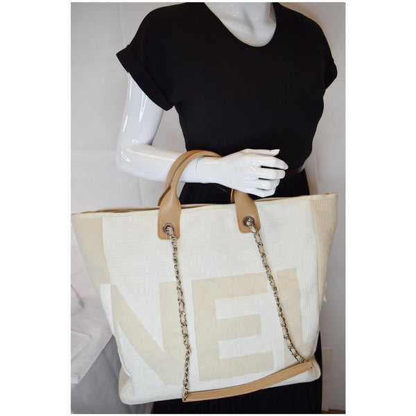 Chanel 18P Deauville 2Way Logo Chain Shopping handbag