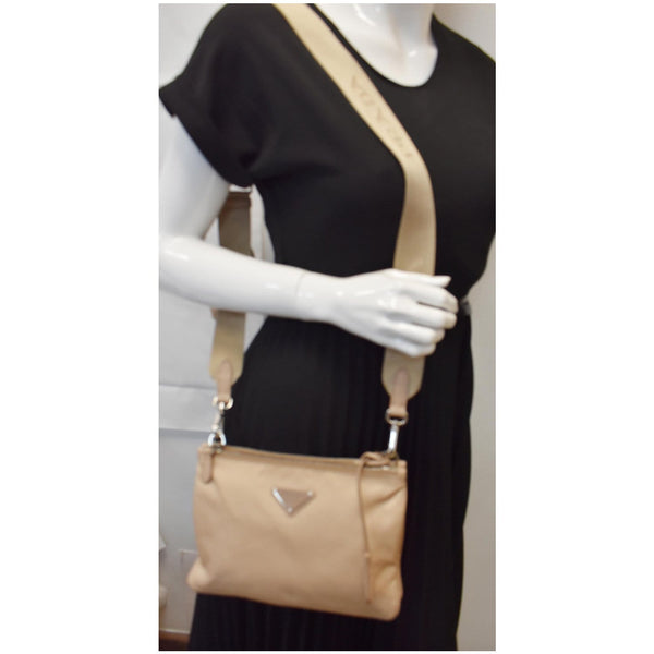 PRADA Re-Edition 2000 Nylon Shoulder Bag Tan