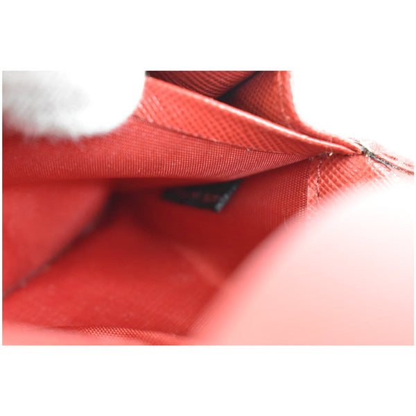 PRADA Saffiano Leather Bi-Fold Wallet Card Case Coin Purse Red - Final Sale