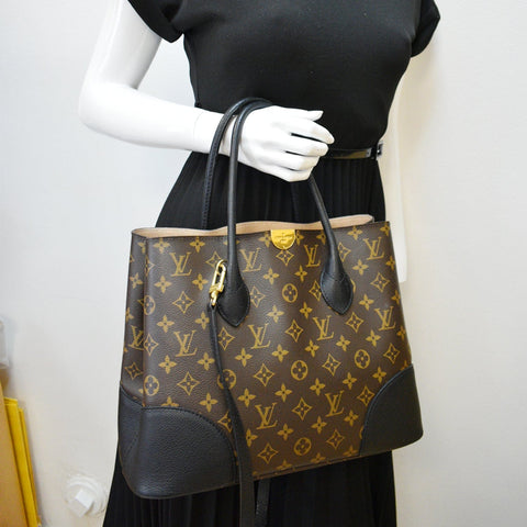 LOUIS VUITTON Flandrin Monogram Canvas Tote Shoulder Bag Brown