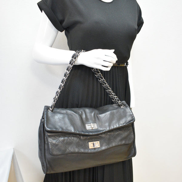 Chanel Double Foldover Twist Closure Smooth Lambskin Bag