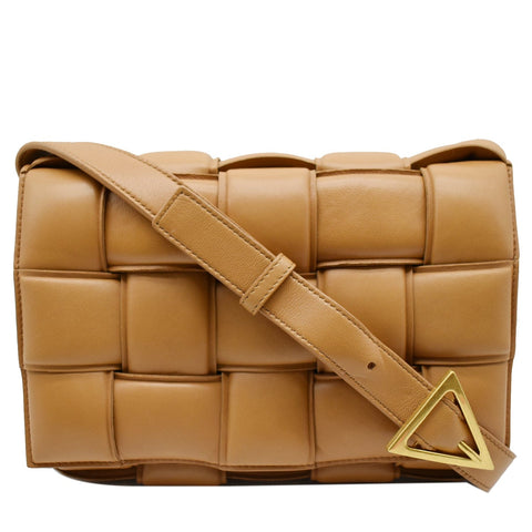 BOTTEGA VENETA Padded Cassette Leather Crossbody Bags Caramel