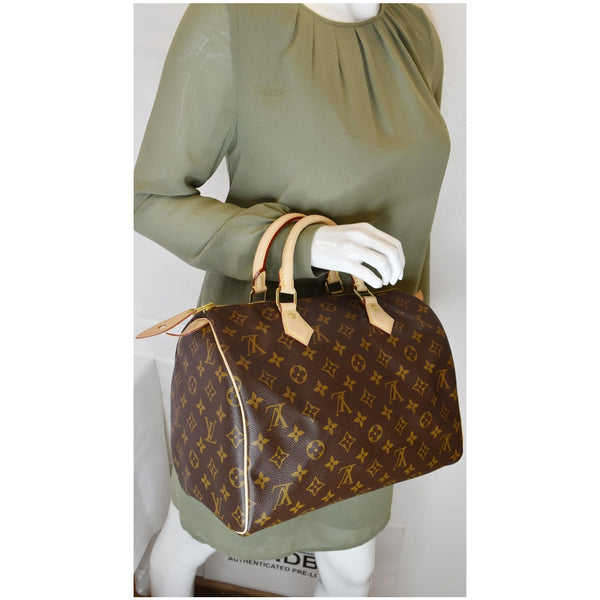 Louis Vuitton Speedy 30 Monogram Canvas Satchel Bag - elbow handbag
