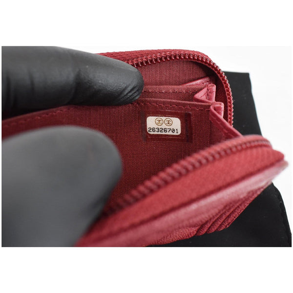 Chanel Boy Zip Around Caviar Coin Purse Wallet code