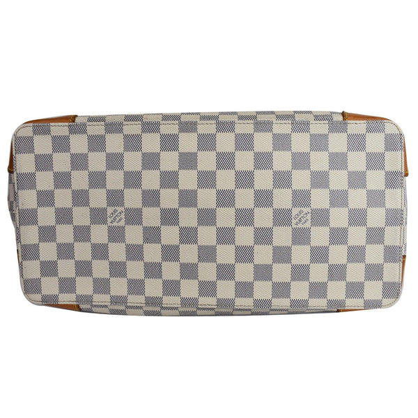 Louis Vuitton Hampstead PM Damier Azur Shoulder Bag - flat bottom side