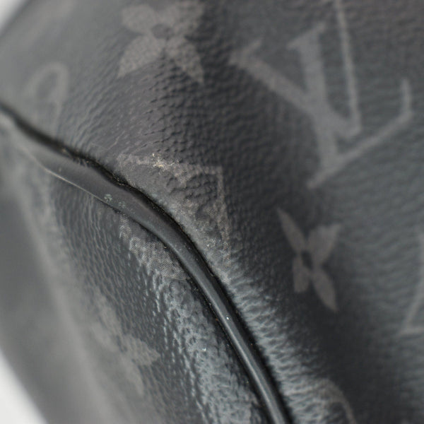 LOUIS VUITTON Keepall Bandouliere 55 Monogram Eclipse Travel Bag Black