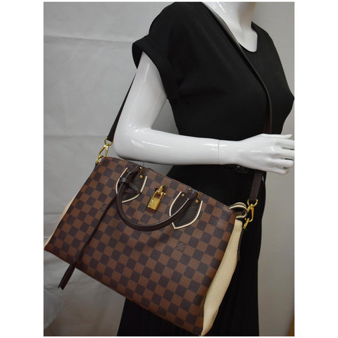 LOUIS VUITTON Normandy Damier Ebene Shoulder Bag Brown