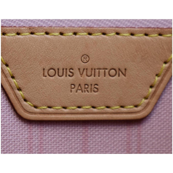 LOUIS VUITTON Neverfull MM Damier Azur Tote Bag White