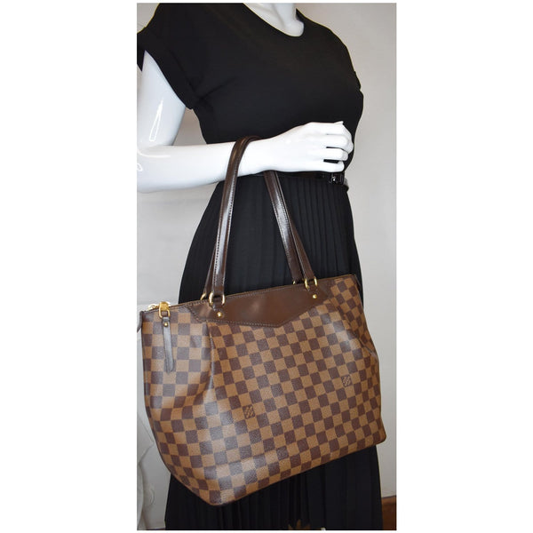LOUIS VUITTON Westminster GM Damier Ebene Tote Shoulder Bag Brown
