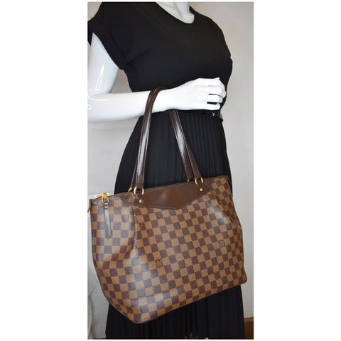 LOUIS VUITTON Westminster GM Damier Ebene Tote Shoulder Bag Brown