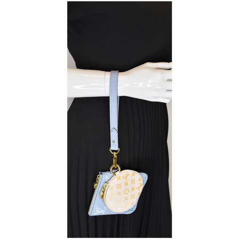 LOUIS VUITTON Monogram Empreinte Pool Trio Pouch Bag Summer Blue/Cream