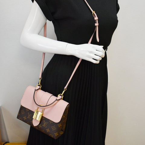 LOUIS VUITTON Locky BB Monogram Canvas Crossbody Bag Rose Poudre