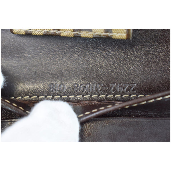 FENDI Trifold Zucca Vinyl Coated Wallet Brown