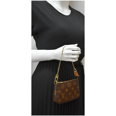 Louis Vuitton Mini Pochette Monogram Canvas Pouch for women