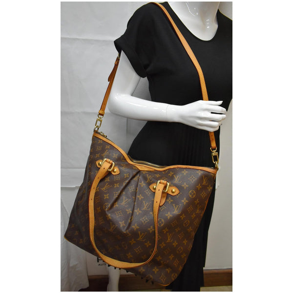 LOUIS VUITTON Palermo GM Monogram Canvas Tote Shoulder Bag Brown
