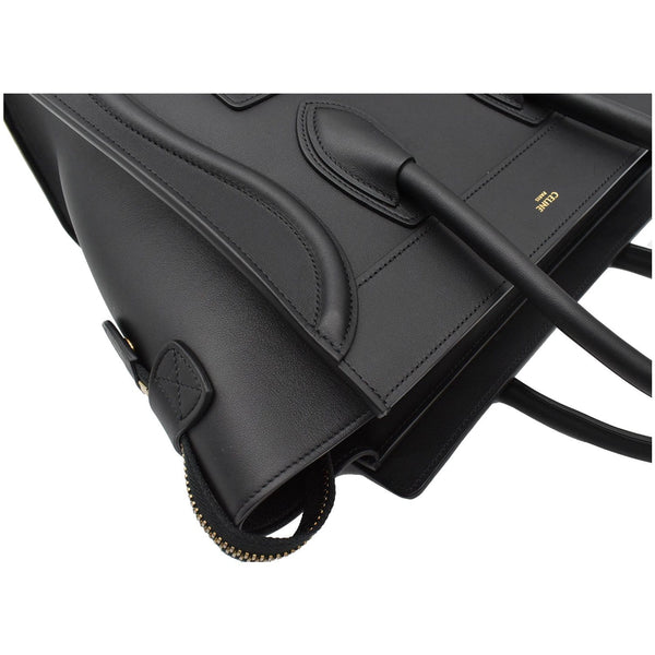 Celine Mini Luggage Leather Tote Bag - black color | DDH