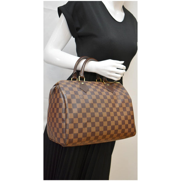 LOUIS VUITTON Speedy 30 Damier Ebene Satchel Bag Brown