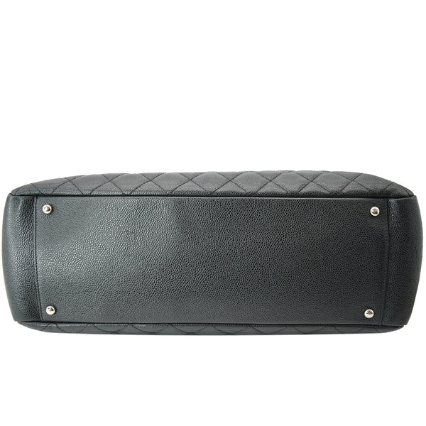 CHANEL XL Grand Quilted Caviar Leather Shopping Tote Bag Black