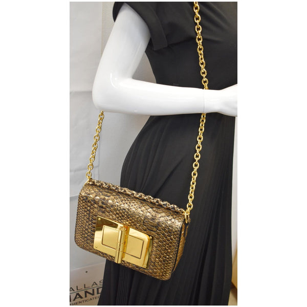 Tom Ford Natalia Medium Chain Turnlock Shoulder Bag