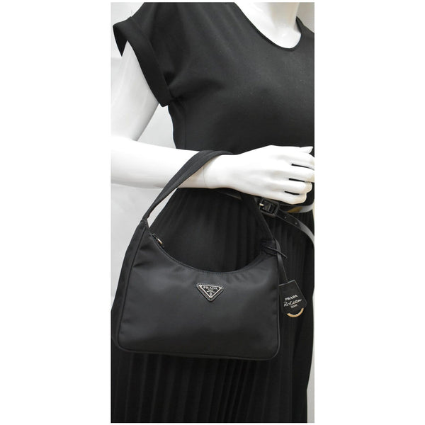 PRADA Re-Edition 2000 Mini Nylon Shoulder Bag Black