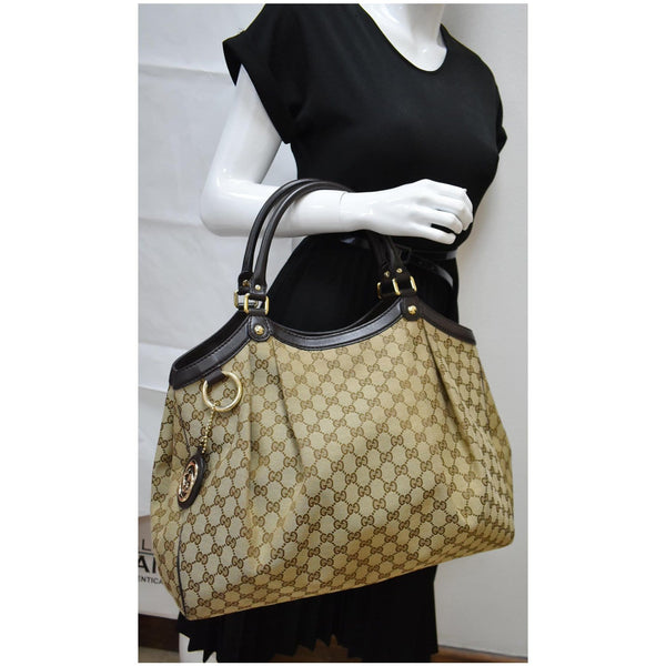 Gucci Sukey Large GG Canvas Tote Bag - Black | DDH