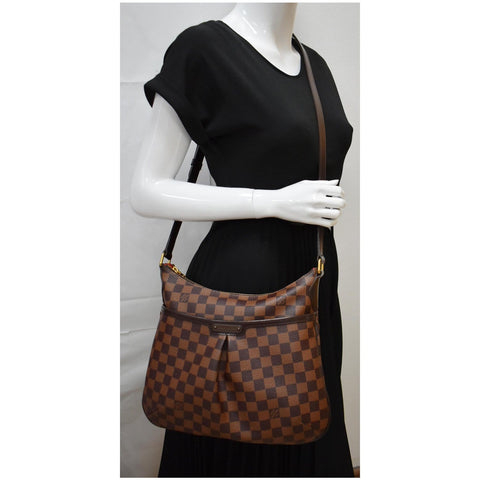 LOUIS VUITTON Bloomsbury PM Damier Ebene Crossbody Bag Brown
