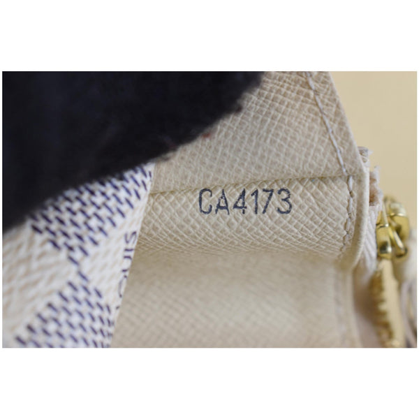 LOUIS VUITTON Emilie Damier Azur Wallet White