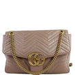 GUCCI Large GG Marmont Calfskin Matelasse Shoulder Bag Nude 498090