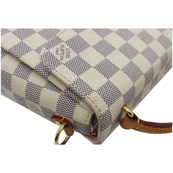 LOUIS VUITTON Croisette Damier Azur Satchel Crossbody Bag White